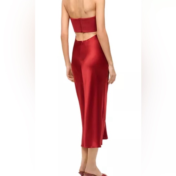 Staud Wayfaring Mixed Media Midi Dress - Picture 3 of 4